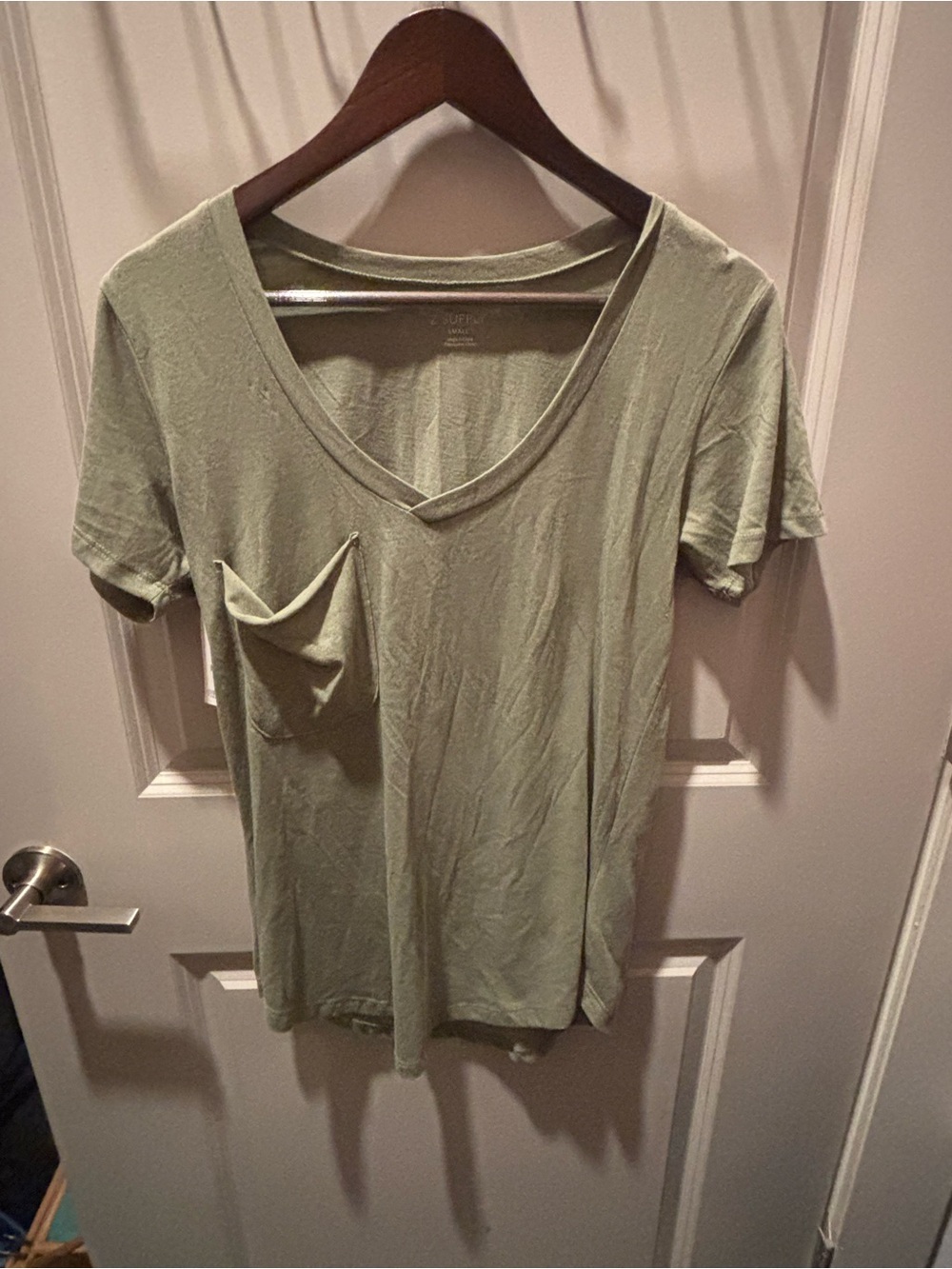 2016 Light Olive V-Neck Pocket Tee